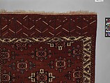 Yomut Main Carpet, Wool (warp, weft and pile); symmetrically knotted pile