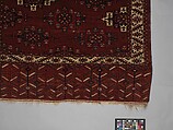 Yomut Main Carpet, Wool (warp, weft and pile); symmetrically knotted pile