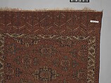 Yomut Main Carpet, Wool (warp, weft and pile); symmetrically knotted pile