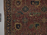 Vase Carpet, Cotton (warp and weft), wool (pile); asymmetrically knotted pile