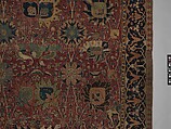 Vase Carpet, Cotton (warp and weft), wool (pile); asymmetrically knotted pile