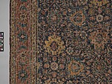 Blue-ground Harshang Carpet, Cotton (warp and weft), wool (pile); symmetrically knotted pile