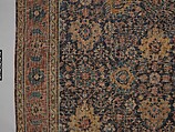 Blue-ground Harshang Carpet, Cotton (warp and weft), wool (pile); symmetrically knotted pile