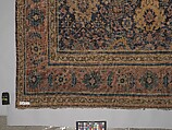 Blue-ground Harshang Carpet, Cotton (warp and weft), wool (pile); symmetrically knotted pile