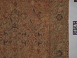Carpet, Cotton (warp and weft), wool (pile); asymmetrically knotted pile