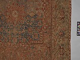 Carpet, Cotton (warp and weft), wool (pile); asymmetrically knotted pile