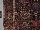 Harshang Carpet, Wool (warp, weft and pile); symmetrically knotted pile