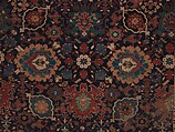 Harshang Carpet, Wool (warp, weft and pile); symmetrically knotted pile