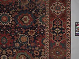 Harshang Carpet, Wool (warp, weft and pile); symmetrically knotted pile