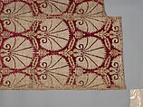 Textile Fragment, Silk, cotton; velvet, brocaded