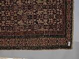 Kufesque-Border Lattice Shirvan Rug, Wool (warp, weft and pile); symmetrically knotted pile
