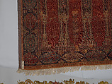Prayer Rug with Coupled Columns, Wool (warp, weft and pile); symmetrically knotted pile