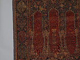 Prayer Rug with Coupled Columns, Wool (warp, weft and pile); symmetrically knotted pile