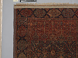 Prayer Rug with Coupled Columns, Wool (warp, weft and pile); symmetrically knotted pile
