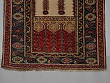 Prayer Rug, Wool (warp, weft and pile); symmetrically knotted pile
