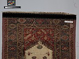 Prayer Rug, Wool (warp, weft and pile); symmetrically knotted pile