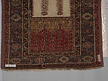Prayer Rug, Wool (warp, weft and pile); symmetrically knotted pile