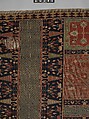 Fragment of a Garden Carpet, Cotton (warp and weft); wool (pile); symmetrically knotted pile