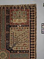 Fragment of a Garden Carpet, Cotton (warp and weft); wool (pile); symmetrically knotted pile