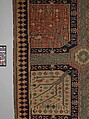 Fragment of a Garden Carpet, Cotton (warp and weft); wool (pile); symmetrically knotted pile
