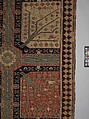 Fragment of a Garden Carpet, Cotton (warp and weft); wool (pile); symmetrically knotted pile