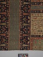 Fragment of a Garden Carpet, Cotton (warp and weft); wool (pile); symmetrically knotted pile