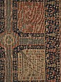 Fragment of a Garden Carpet, Cotton (warp and weft); wool (pile); symmetrically knotted pile