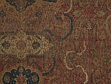 Carpet, Cotton (warp and weft), wool (pile); asymmetrically knotted pile 