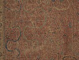 Carpet, Cotton (warp and weft), wool (pile); asymmetrically knotted pile 