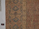 Carpet, Cotton (warp and weft), wool (pile); asymmetrically knotted pile 