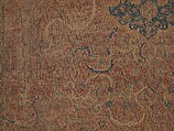 Carpet, Cotton (warp and weft), wool (pile); asymmetrically knotted pile 
