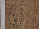 Carpet, Cotton (warp and weft), wool (pile); asymmetrically knotted pile 