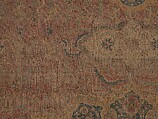 Carpet, Cotton (warp and weft), wool (pile); asymmetrically knotted pile 