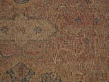 Carpet, Cotton (warp and weft), wool (pile); asymmetrically knotted pile 