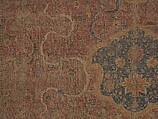 Carpet, Cotton (warp and weft), wool (pile); asymmetrically knotted pile 