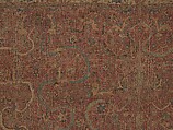 Carpet, Cotton (warp and weft), wool (pile); asymmetrically knotted pile 