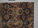 Vase-technique Carpet with Overlapping Cartouches, Cotton (warp), silk (weft), wool (weft and pile); asymmetrically knotted pile