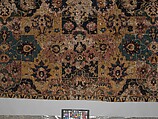 Vase-technique Carpet with Overlapping Cartouches, Cotton (warp), silk (weft), wool (weft and pile); asymmetrically knotted pile