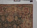 Carpet, Cotton (warp and weft), wool (pile); asymmetrically knotted pile