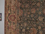 Carpet, Cotton (warp and weft), wool (pile); asymmetrically knotted pile