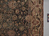 Carpet, Cotton (warp and weft), wool (pile); asymmetrically knotted pile