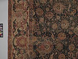 Carpet, Cotton (warp and weft), wool (pile); asymmetrically knotted pile