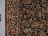 Carpet, Cotton (warp and weft), wool (pile); asymmetrically knotted pile