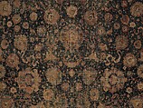 Carpet, Cotton (warp and weft), wool (pile); asymmetrically knotted pile