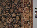 Carpet, Cotton (warp and weft), wool (pile); asymmetrically knotted pile