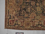 Carpet, Cotton (warp and weft), wool (pile); asymmetrically knotted pile