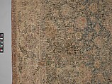 Carpet, Cotton (warp and weft), wool (pile); asymmetrically knotted pile