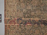 Carpet, Cotton (warp and weft), wool (pile); asymmetrically knotted pile