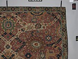 Carpet, Cotton (warp and weft), wool (weft and pile); asymmetrically knotted pile