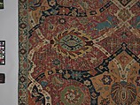 Carpet, Cotton (warp and weft), wool (weft and pile); asymmetrically knotted pile